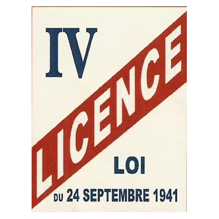 Plaque licence IV 15x20