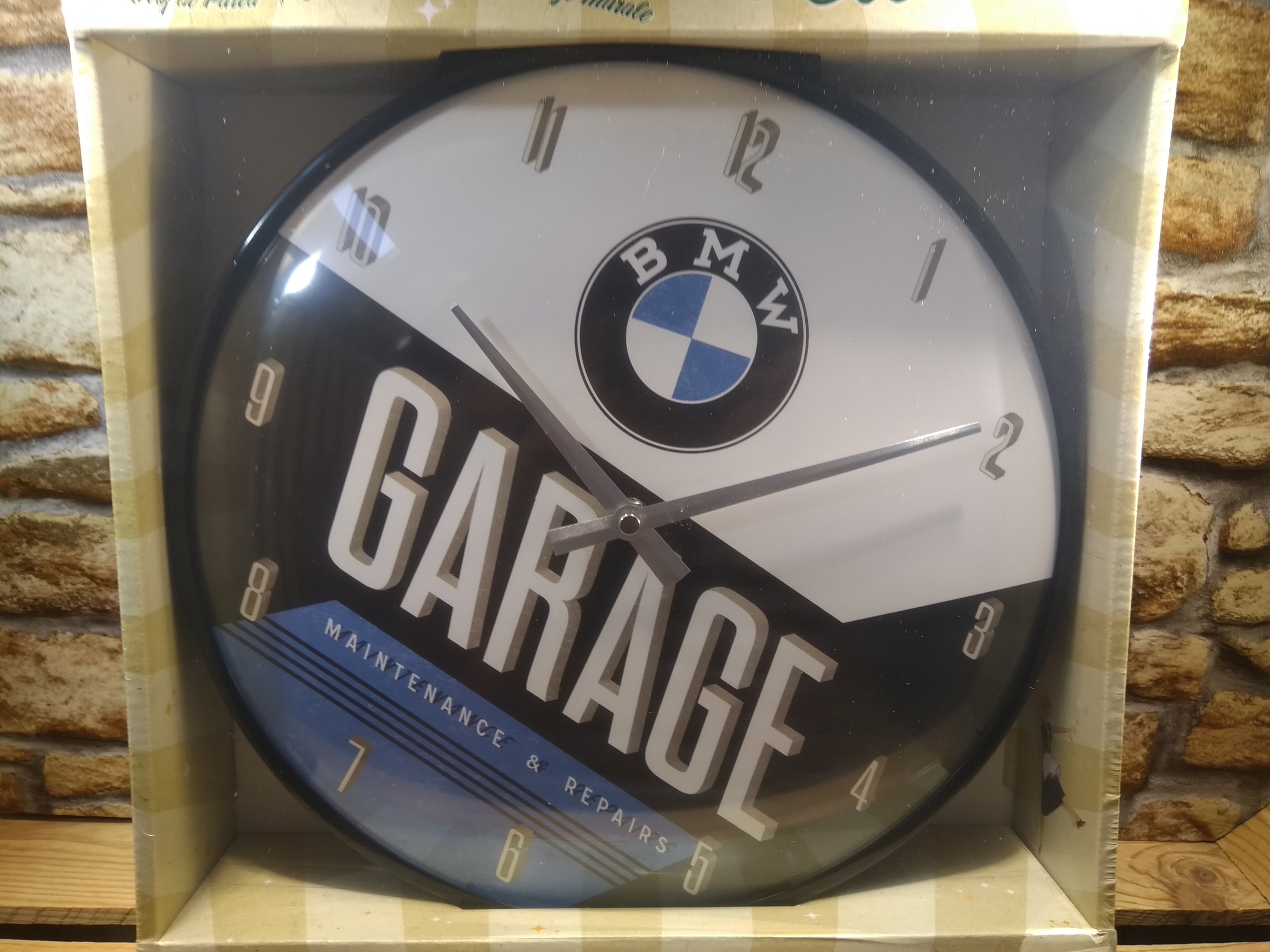 horloge publicitaire murale bmw garage