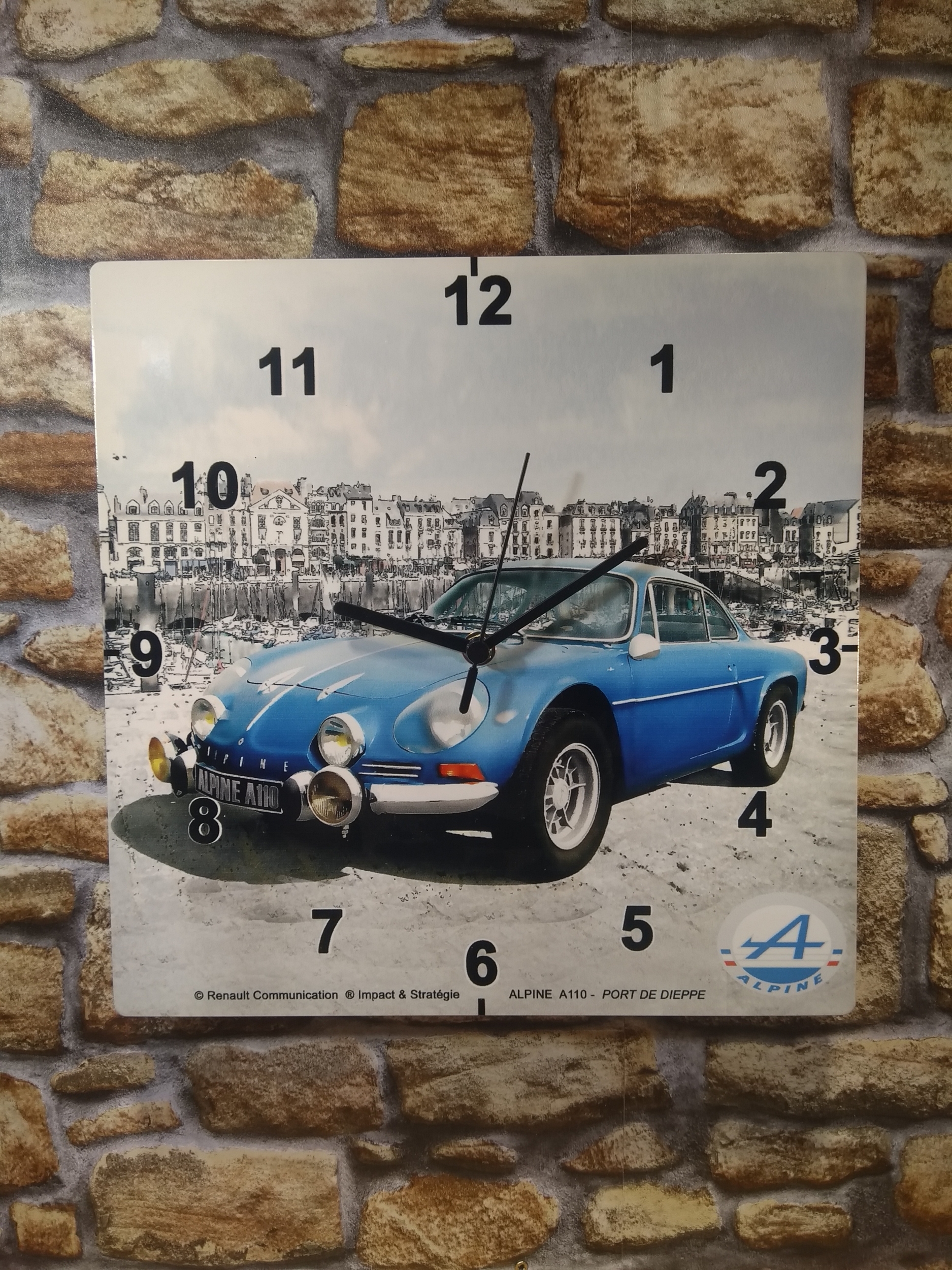 horloge métal rétro vintage publicitaire renault alpine