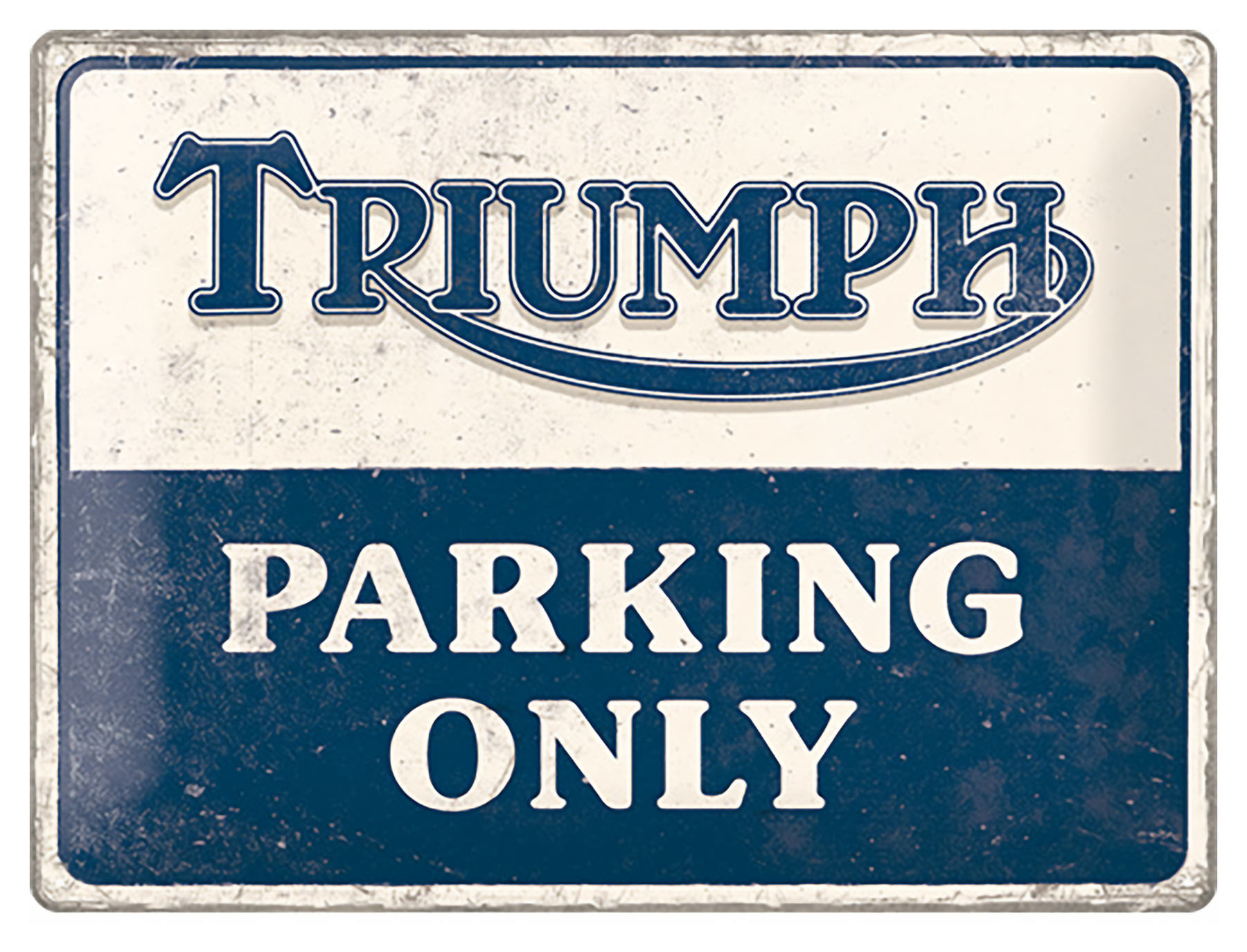 plaque métal vintage triumph parking only