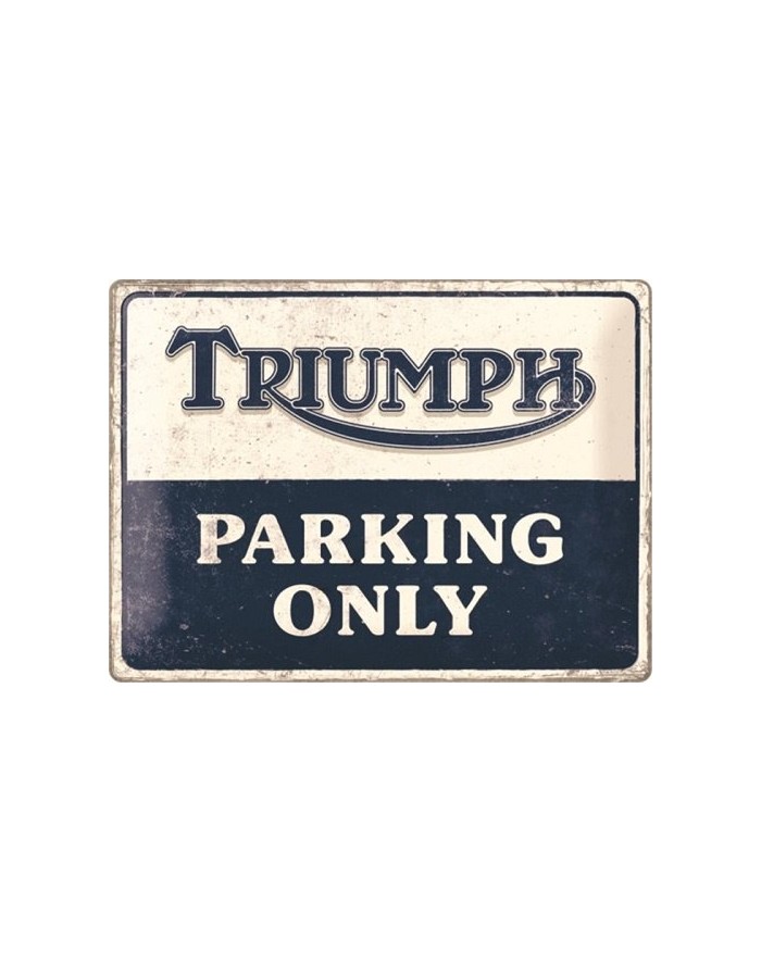 plaque-metal-30x40-relief-triumph-parking-only
