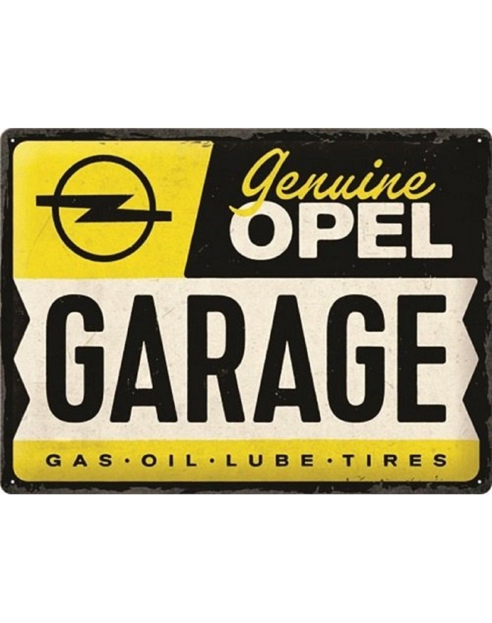 plaque-metal-30x40-relief-opel-garage