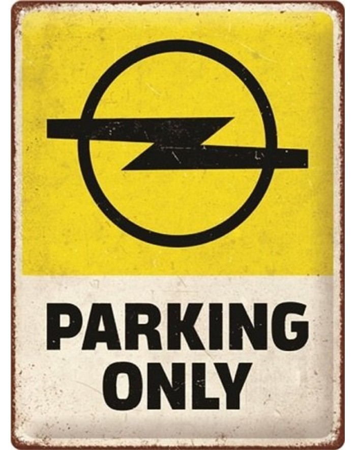 Plaque relief Opel parking only 30x40