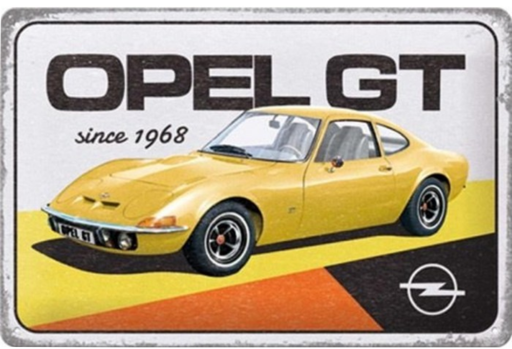 Plaque relief Opel GT 30x20