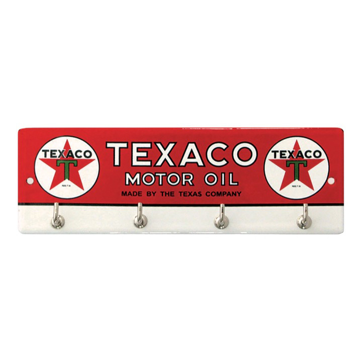 accroche-clés émaillé Texaco motor oil