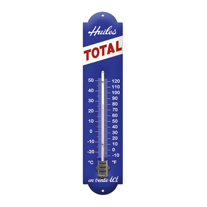 Thermomètre émaillé Total 42cm