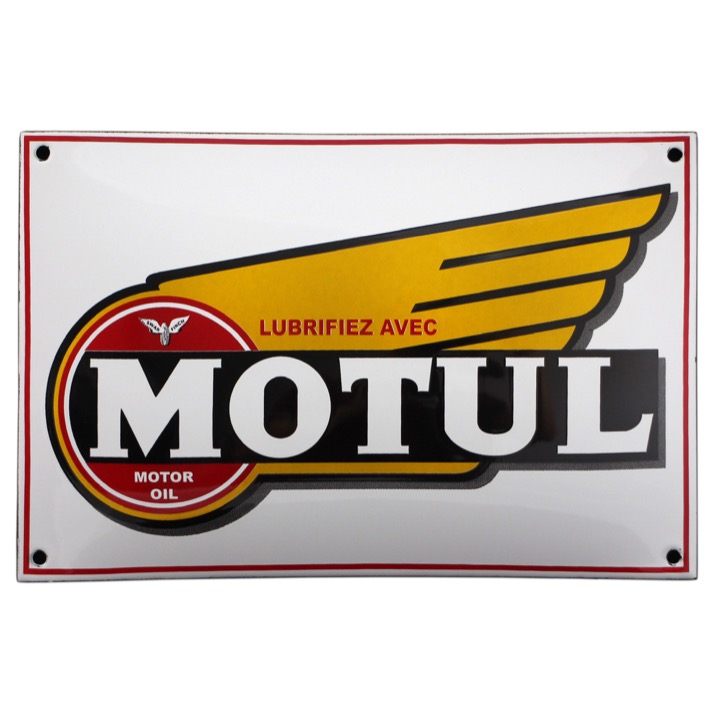 plaque émaillée motul logo