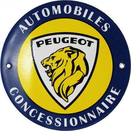 Plaque émaillée logo Peugeot