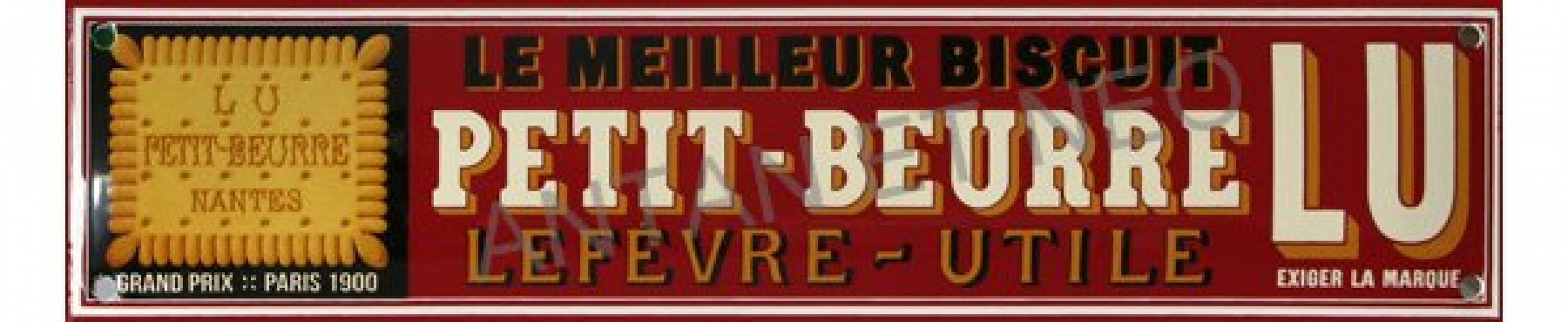 Plaque émaillée Lu petit-beurre