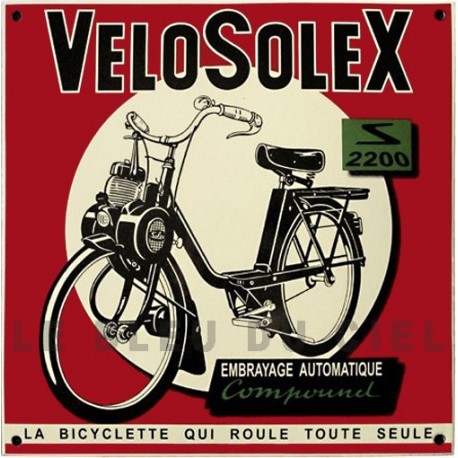 Plaque émaillée Vélosolex 2200
