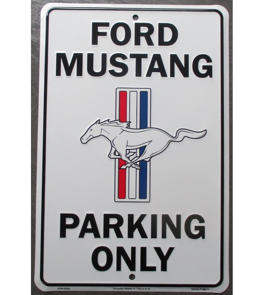 plaque ford mustang parking only