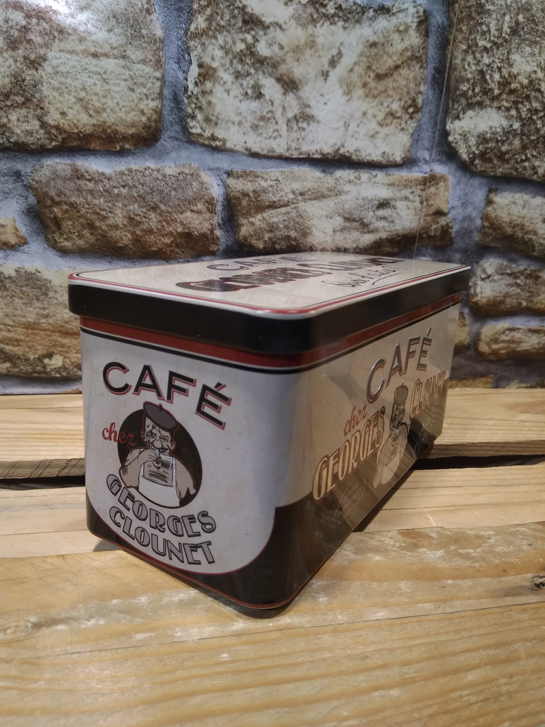 boite métal alimentaire à dosettes café rétro vintage