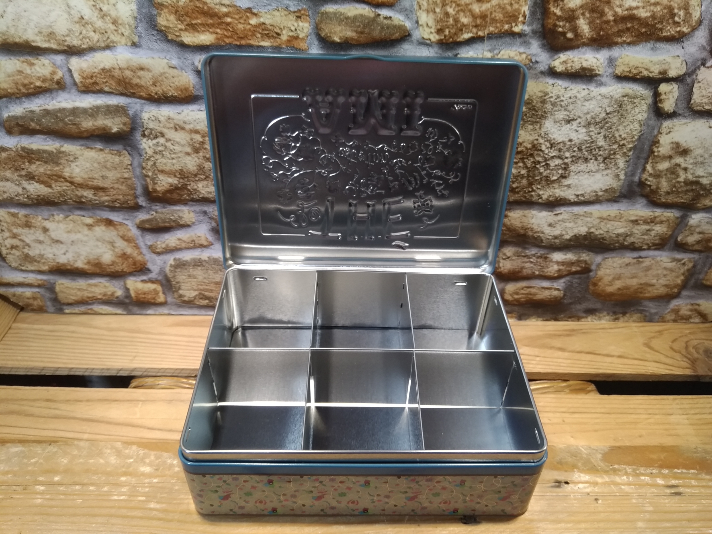 boite métal dosettes avec compartiments rangements rétro vintage