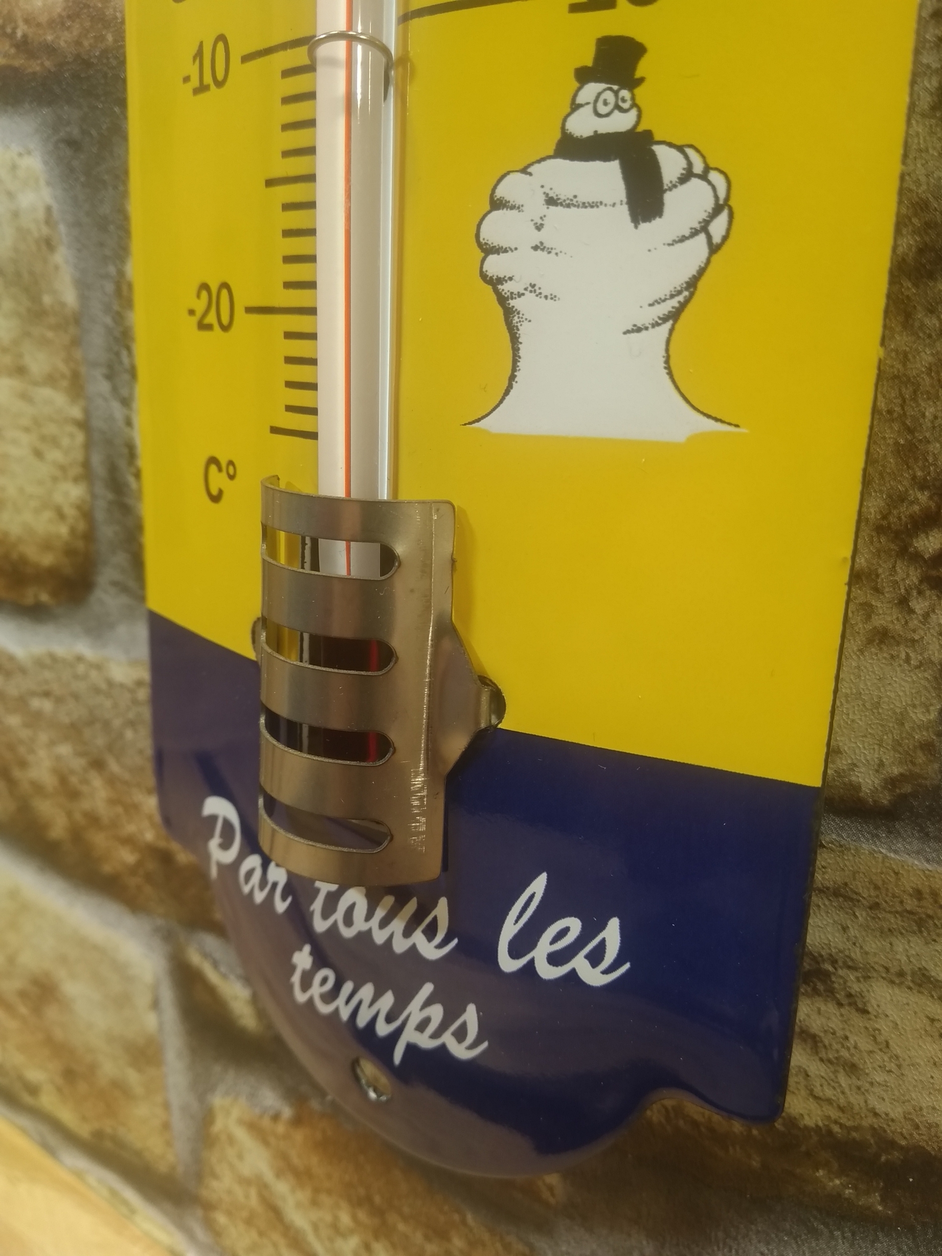 thermomètre mural émaillé déco michelin rétro vintage garage