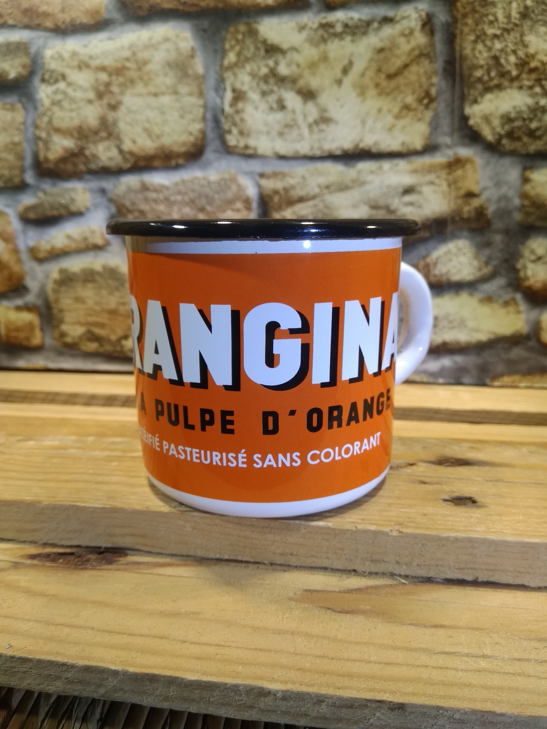 tasse Orangina émaillée