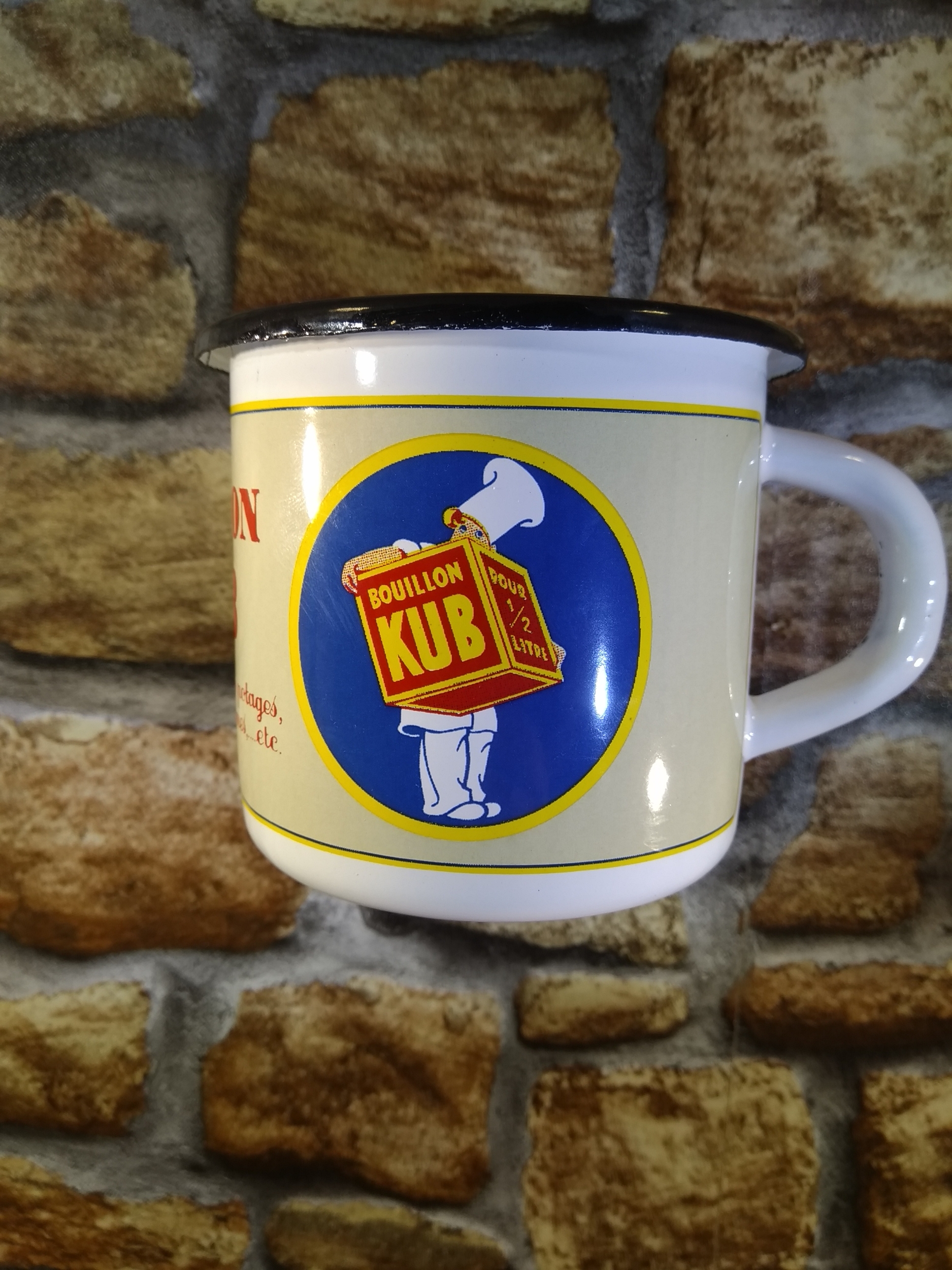 mug bouillon Kub émaillé