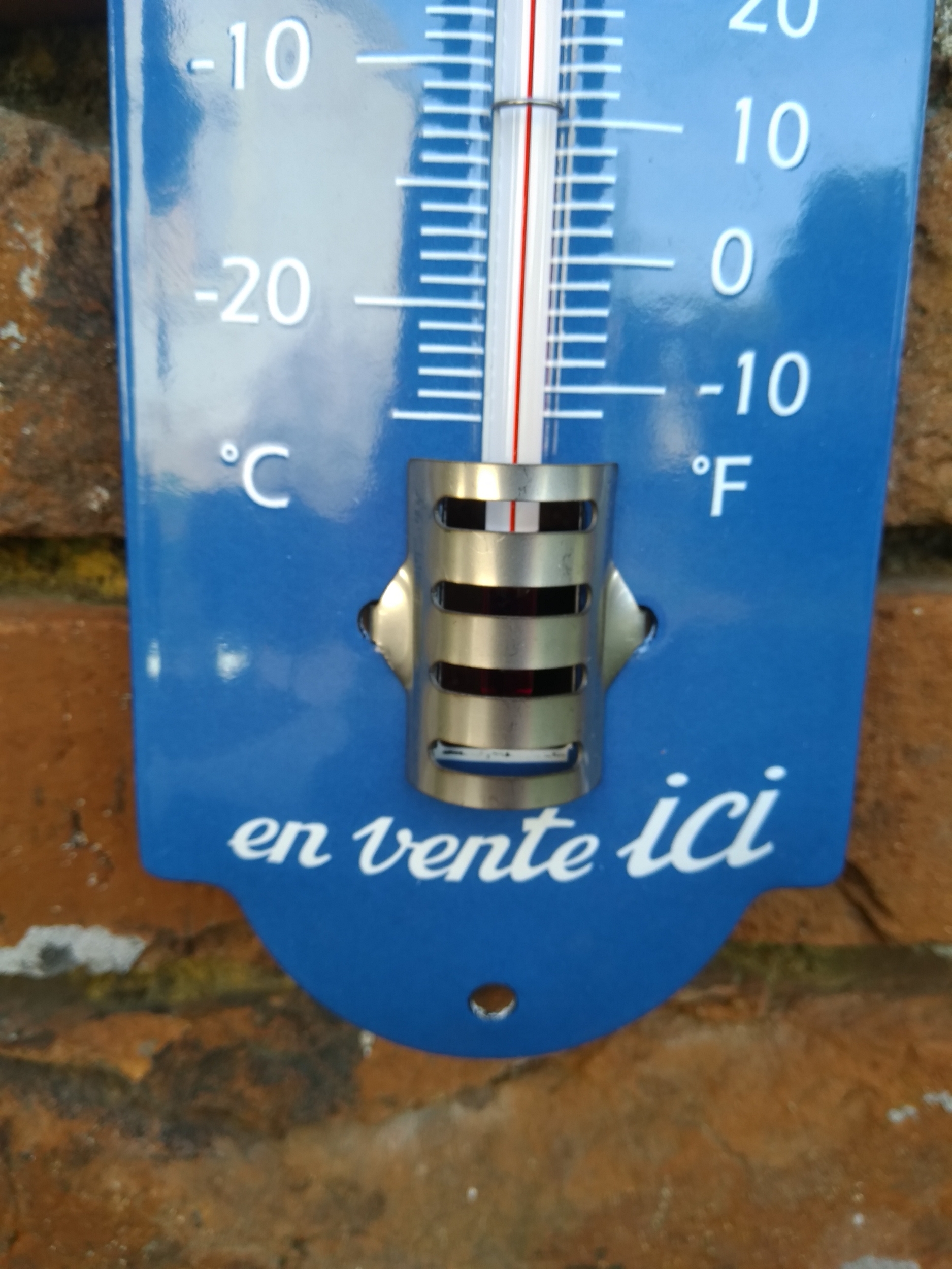 thermomètre émaillé vintage