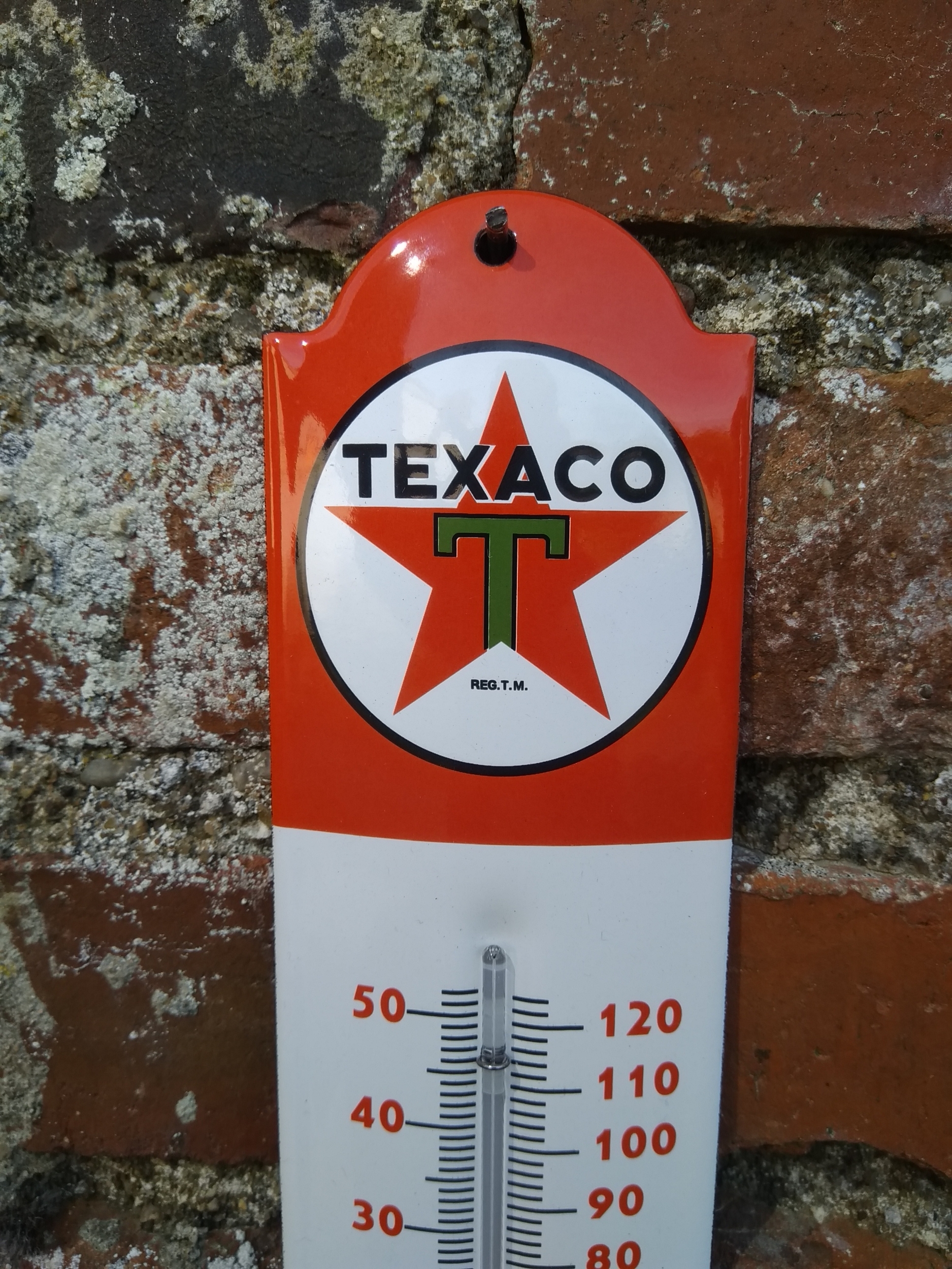 thermomètre texaco émail