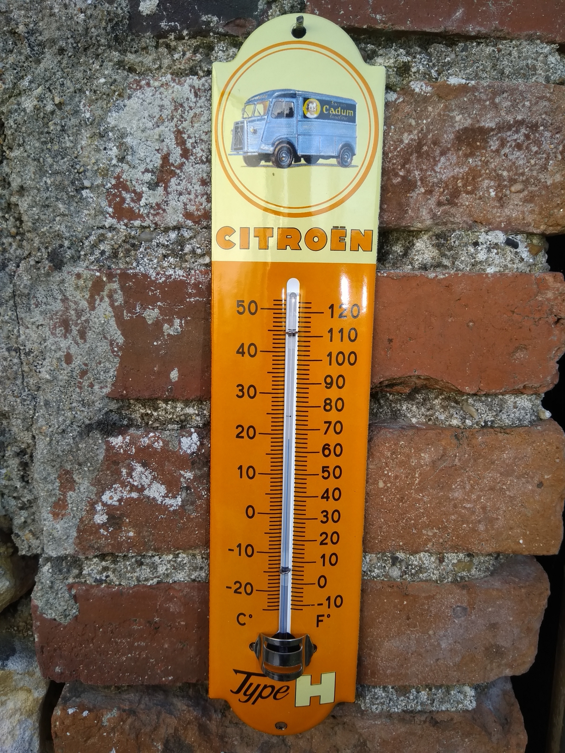 thermomètre citroen type H émaillé