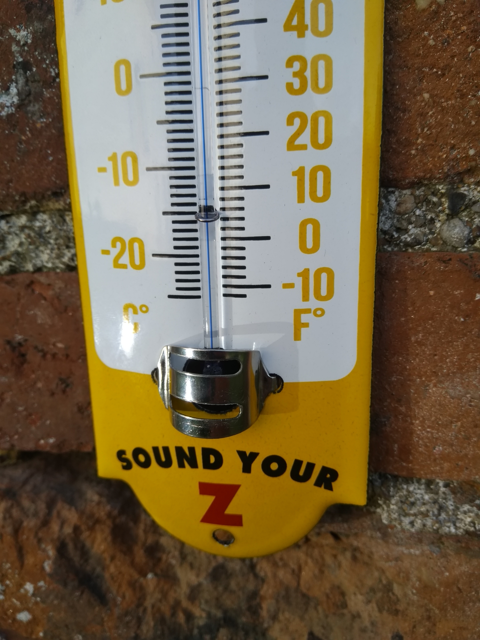 thermomètre émaillé vintage