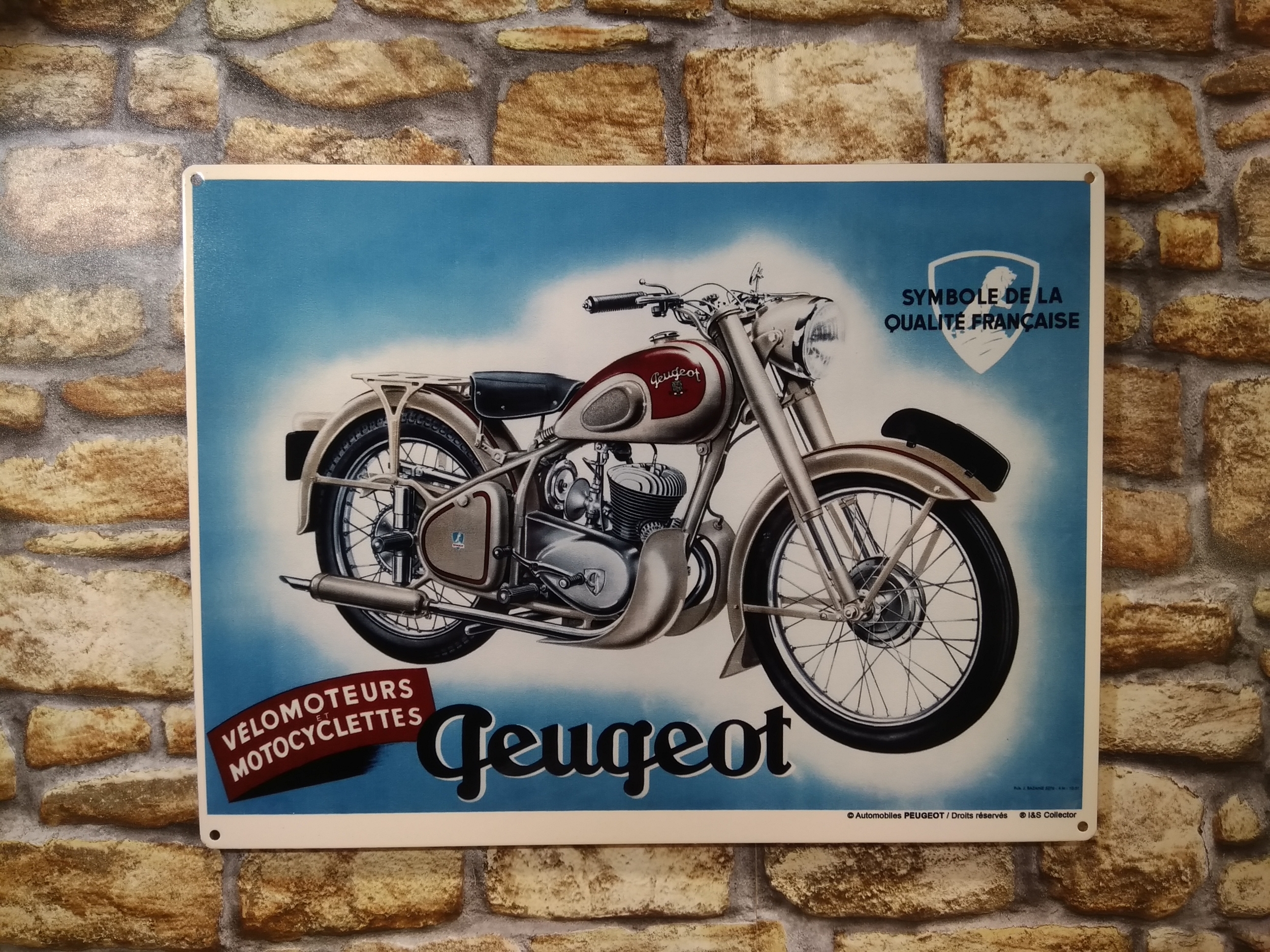 plaque métal moto peugeot vintage