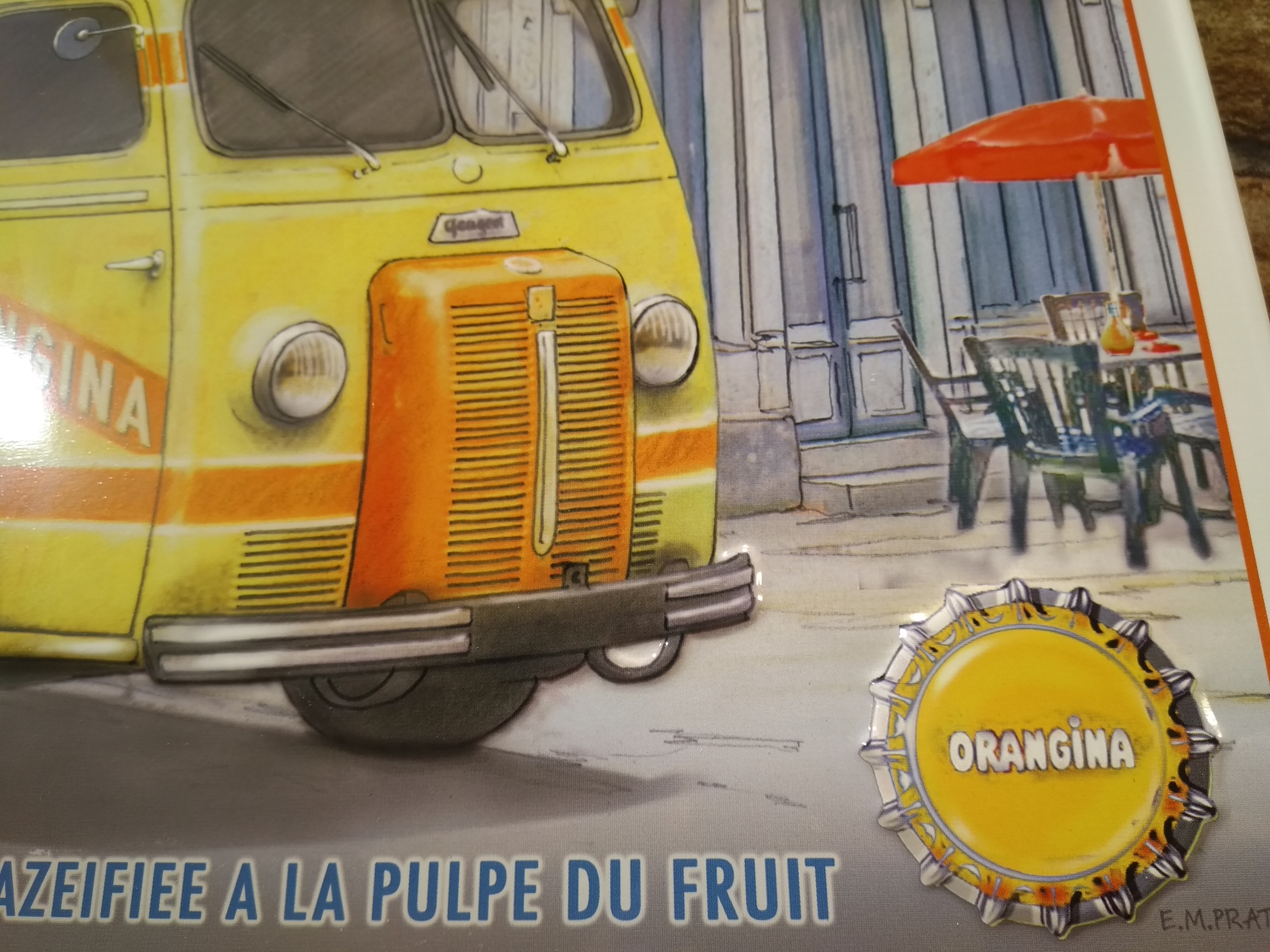 plaque métal déco rétro vintage orangina