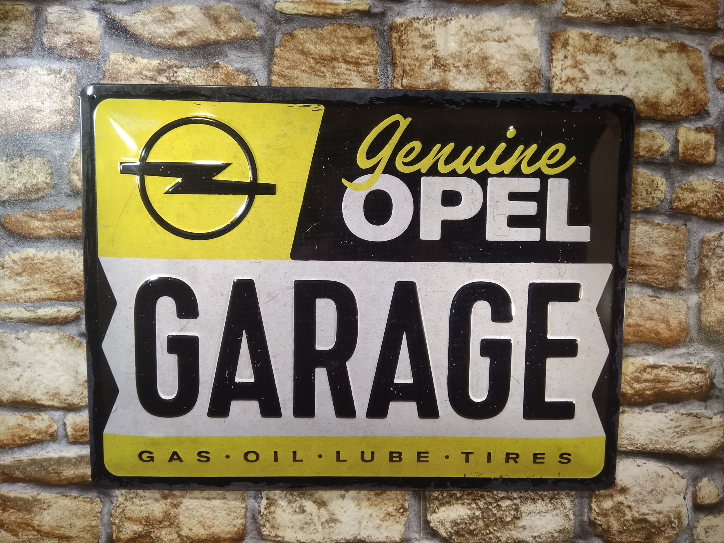 plaque métal publicitaire déco opel garage vintage