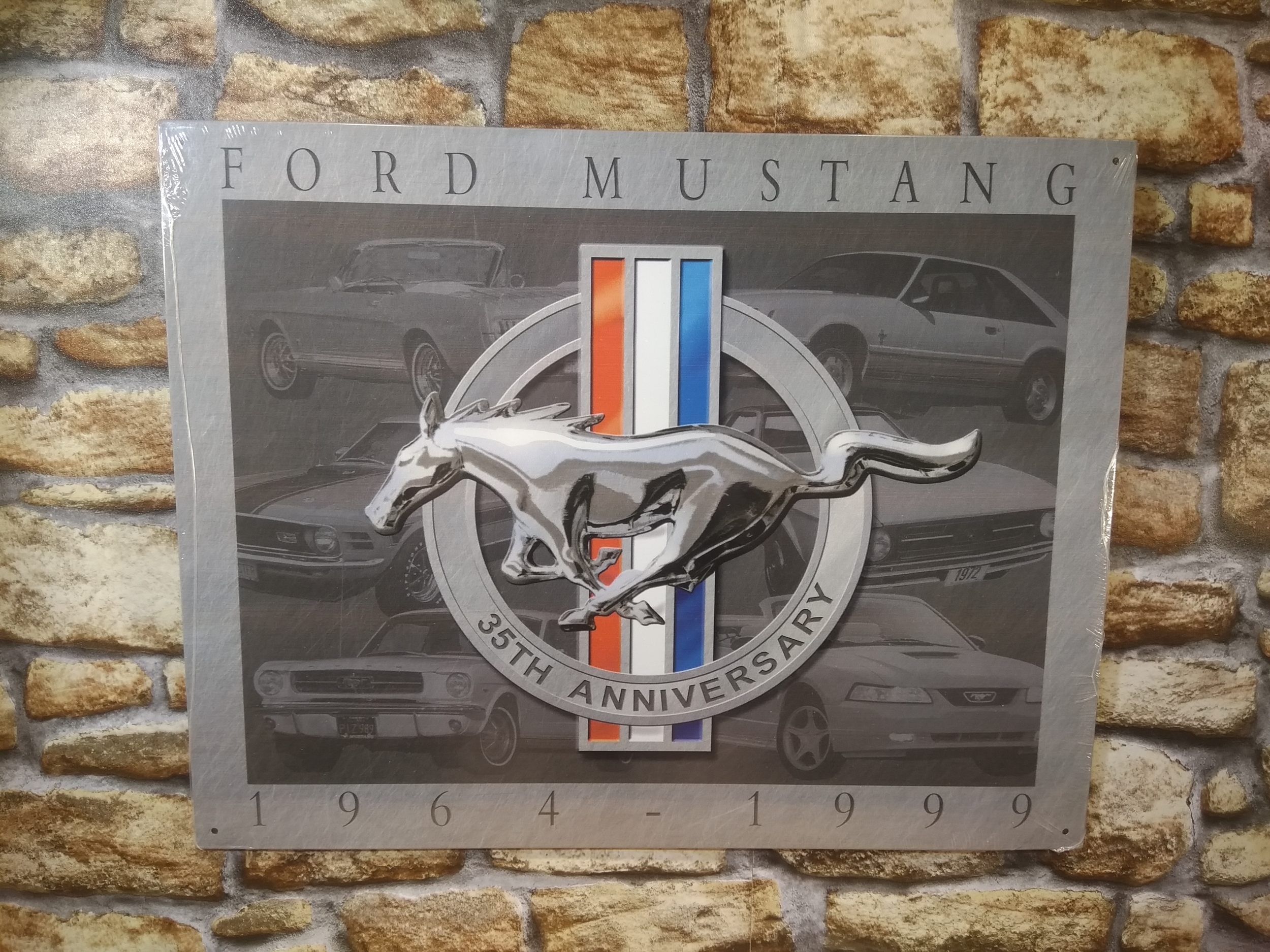 plaque publicitaire ford mustang déco vintage