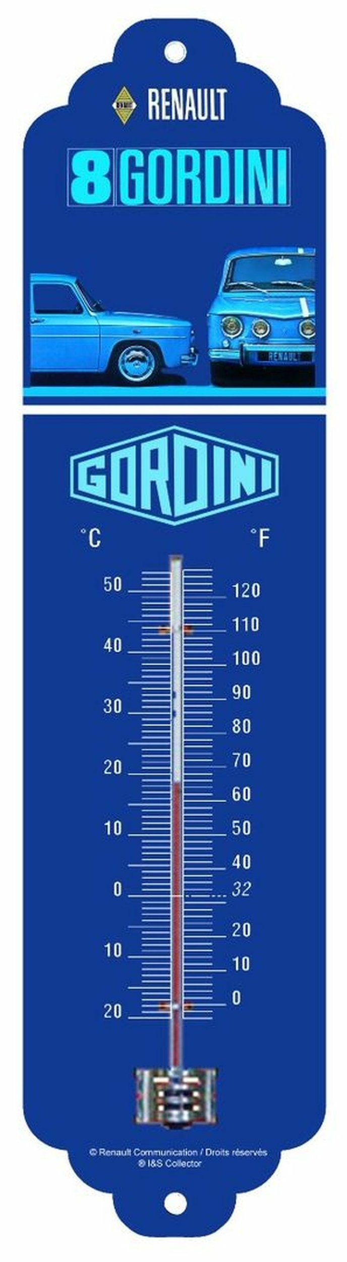 thermomètre métal renault 8 gordini