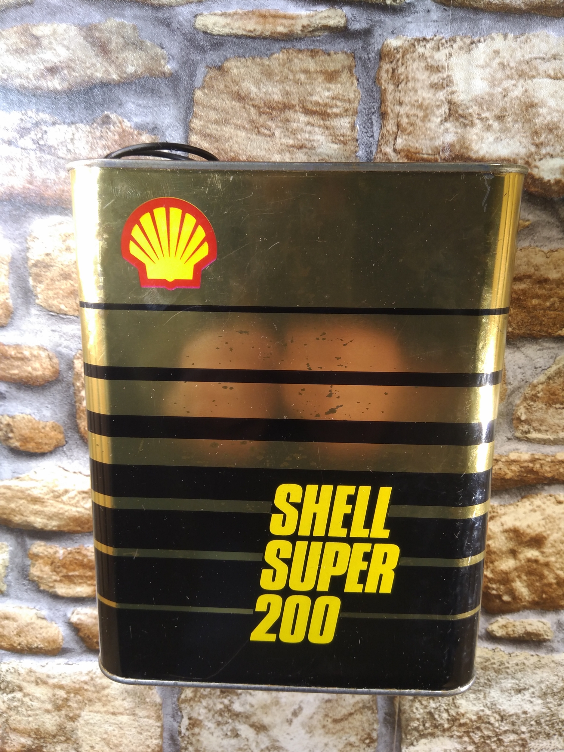 Bidon à huile Shell super 200