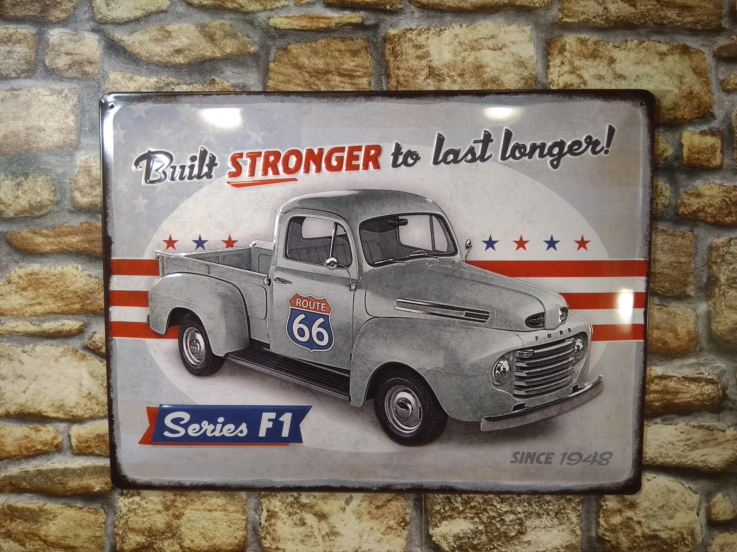 plaque métal publicitaire pick-up ford f1