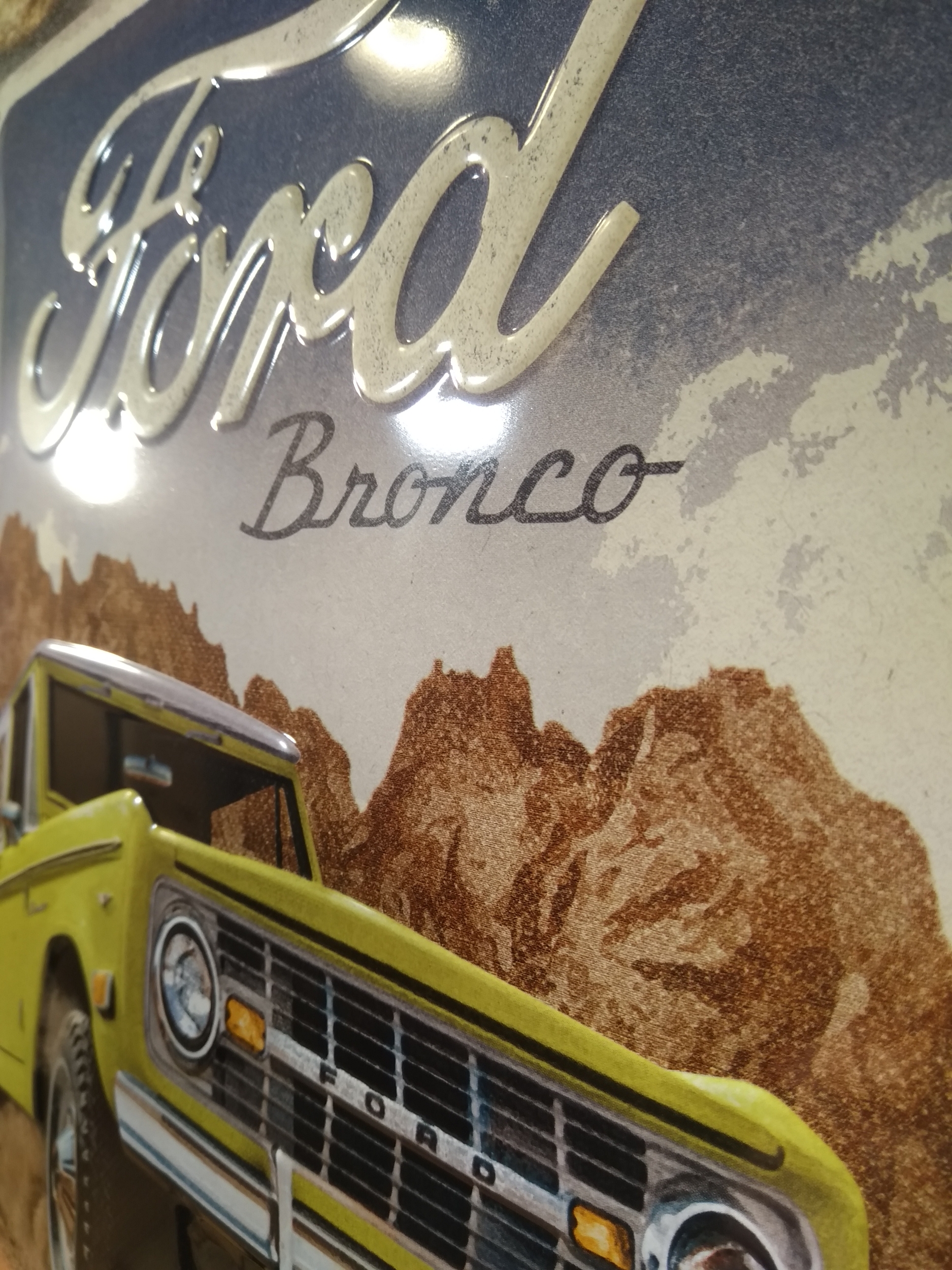 plaque métal déco rétro vintage ford bronco