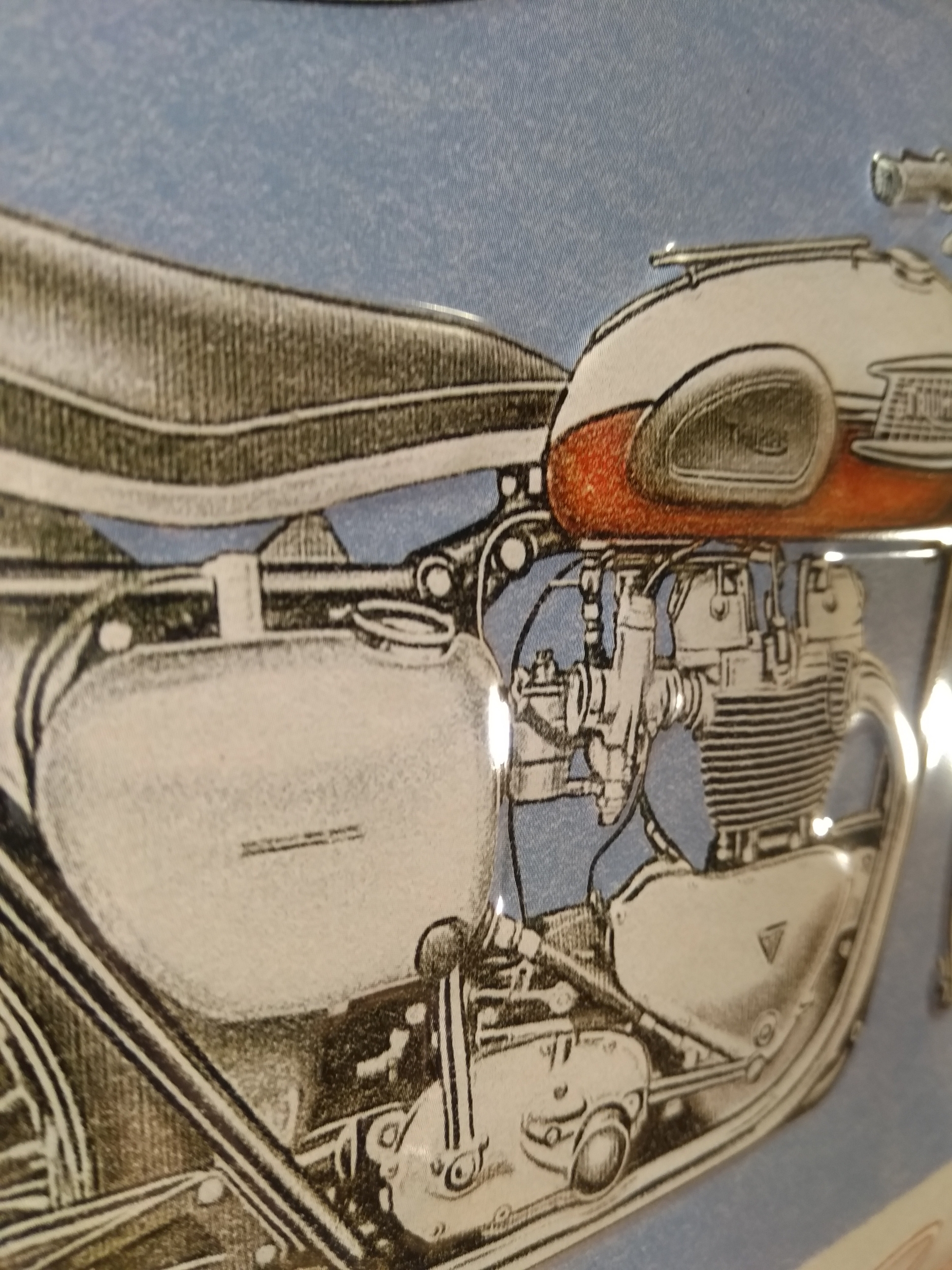 plaque déco rétro vintage moto triumph