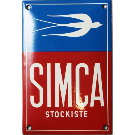 Plaque émaillée Simca stockiste