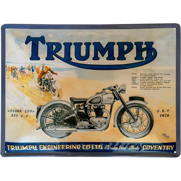 Plaque métal Triumph Tiger