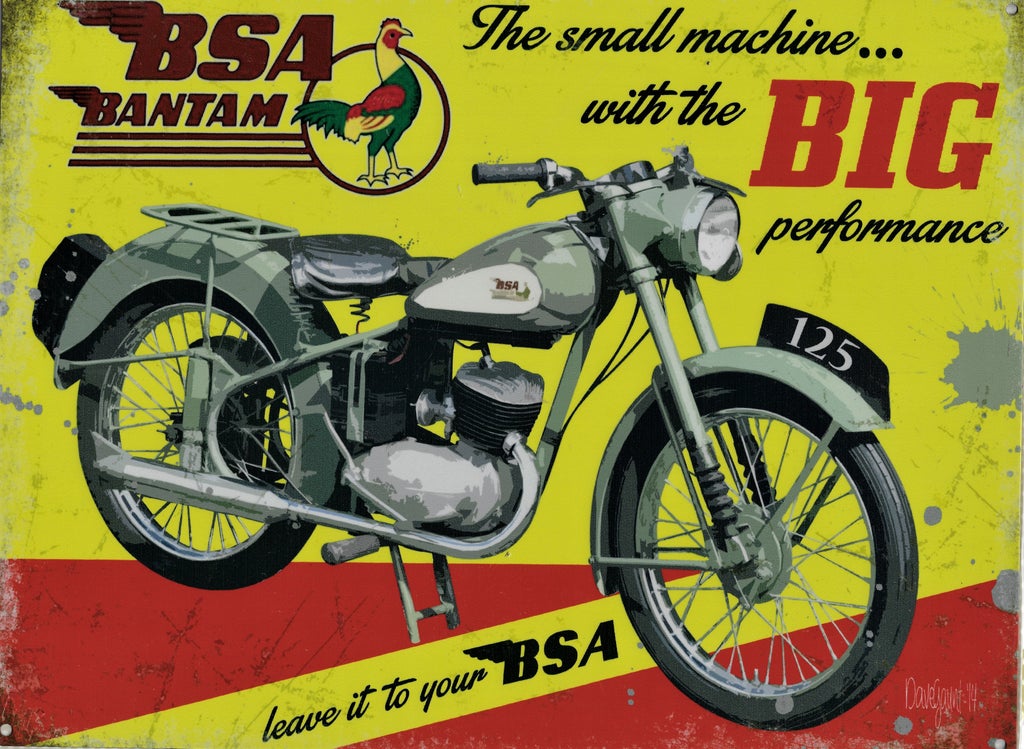 plaque moto bsa bantam