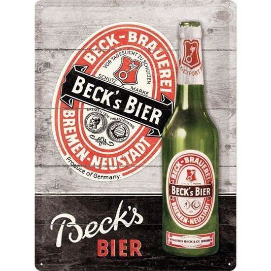 Plaque bière Beck\'s 30 x 40