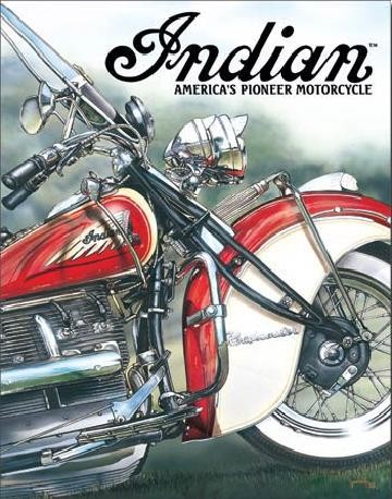 plaque metal indian pioneer motorcycle