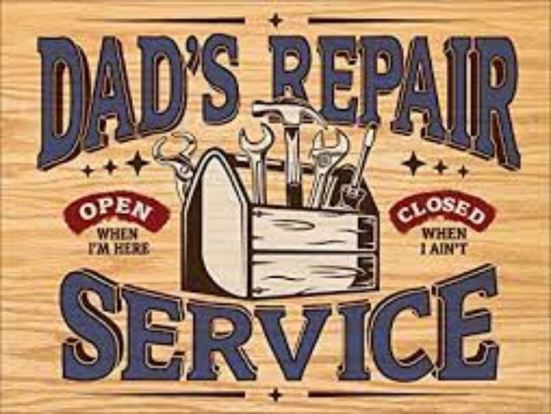 Plaque vintage Dad\'s repair Service