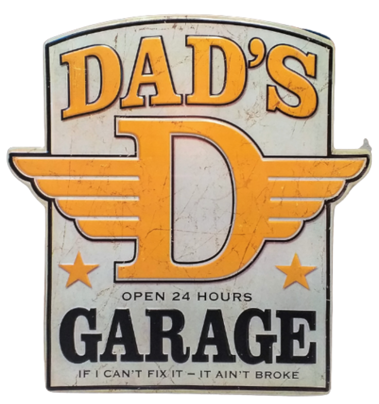 Plaque en relief Dad\'s garage