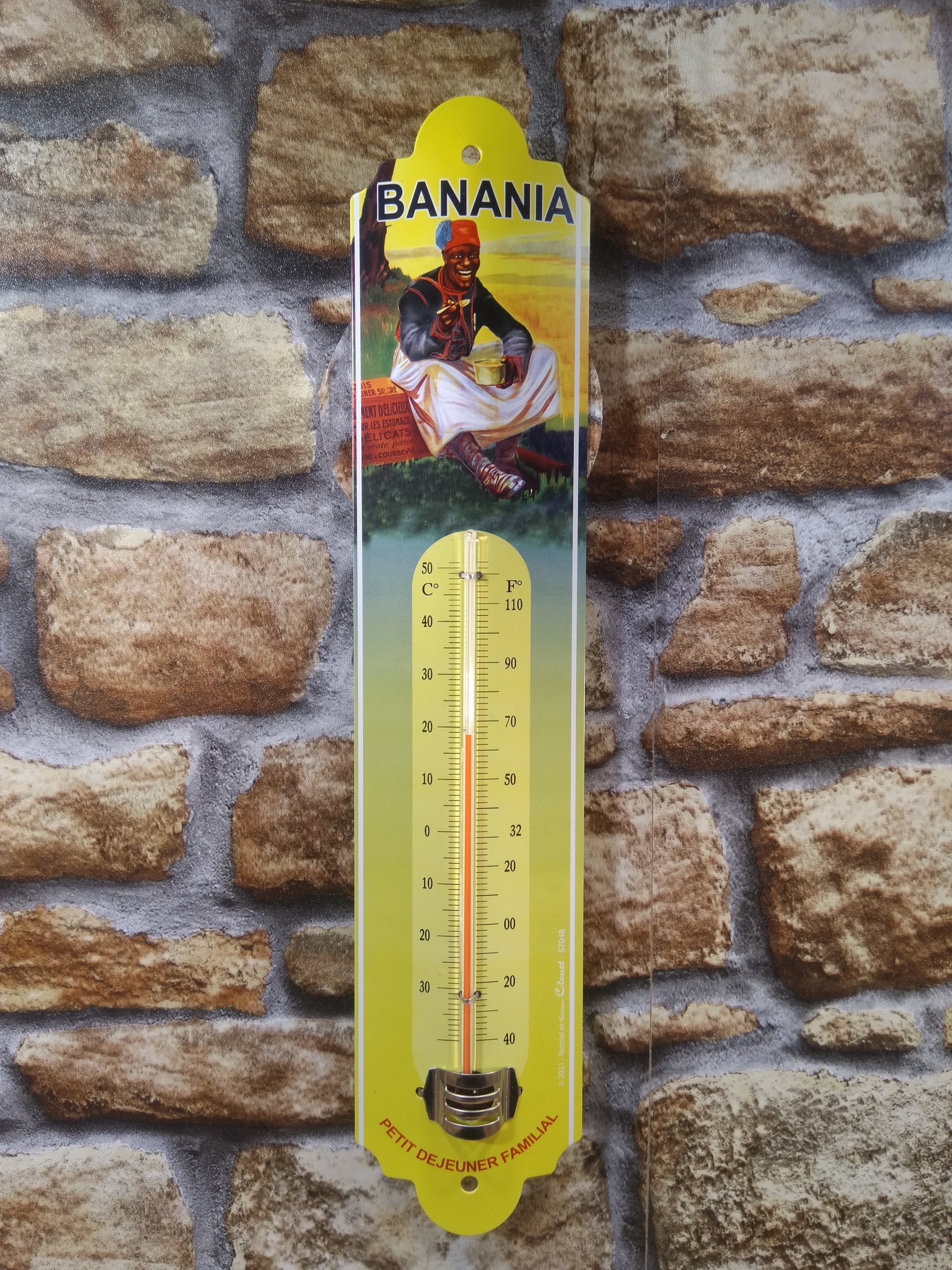 thermomètre métal banania tirailleur vintage