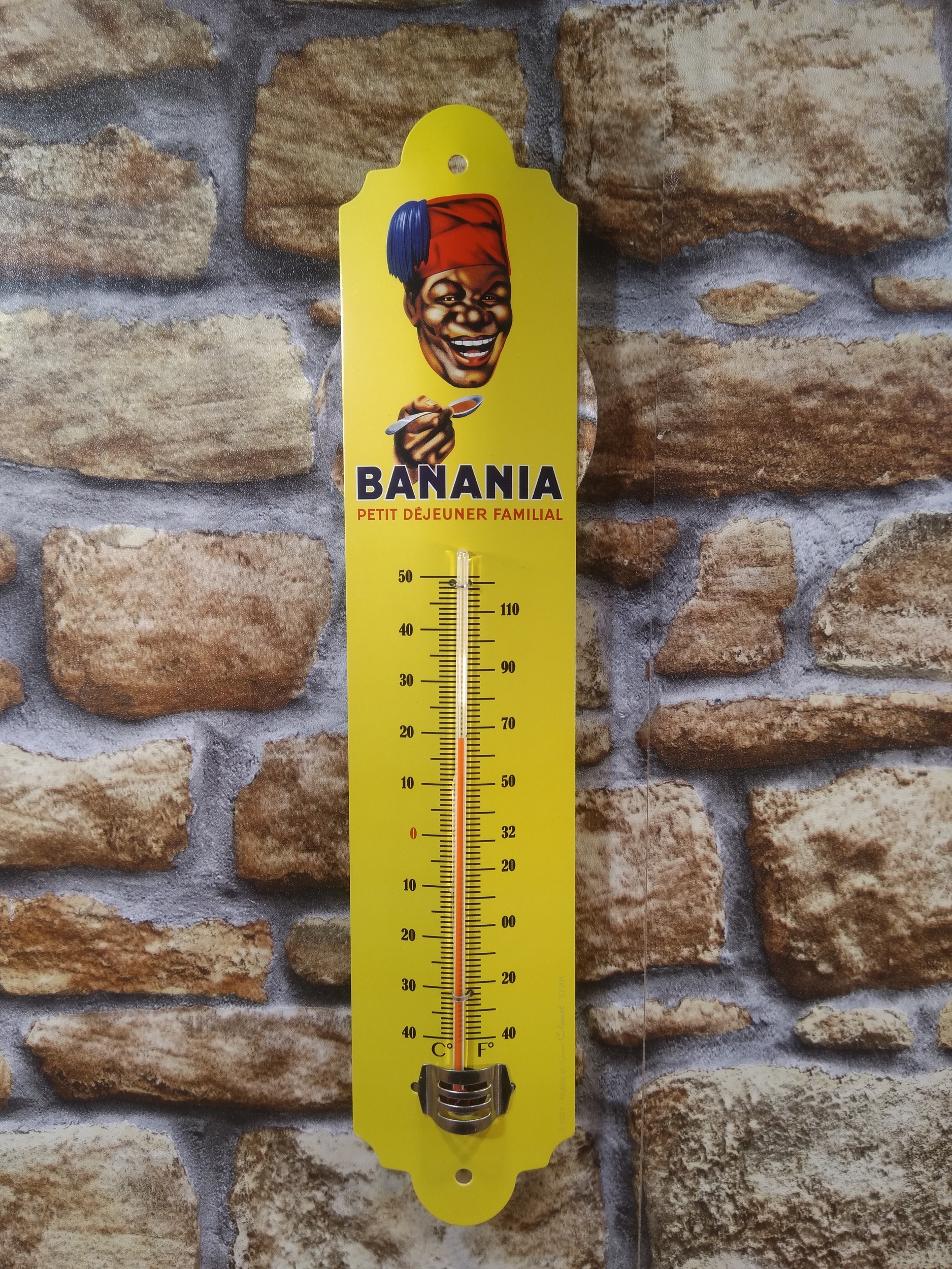 thermomètre métal publicitaire chocolat banania