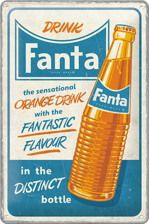 Plaque publicitaire Fanta 20x30