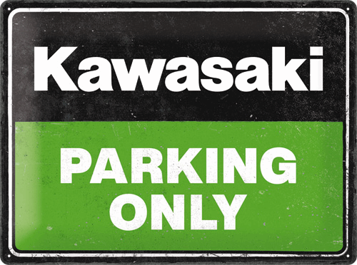 Plaque Kawasaki parking