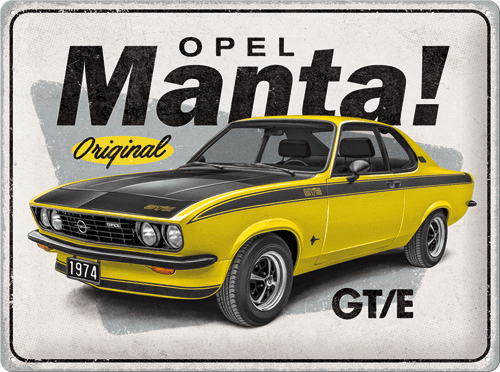 Plaque Opel Manta GT/E 40x30