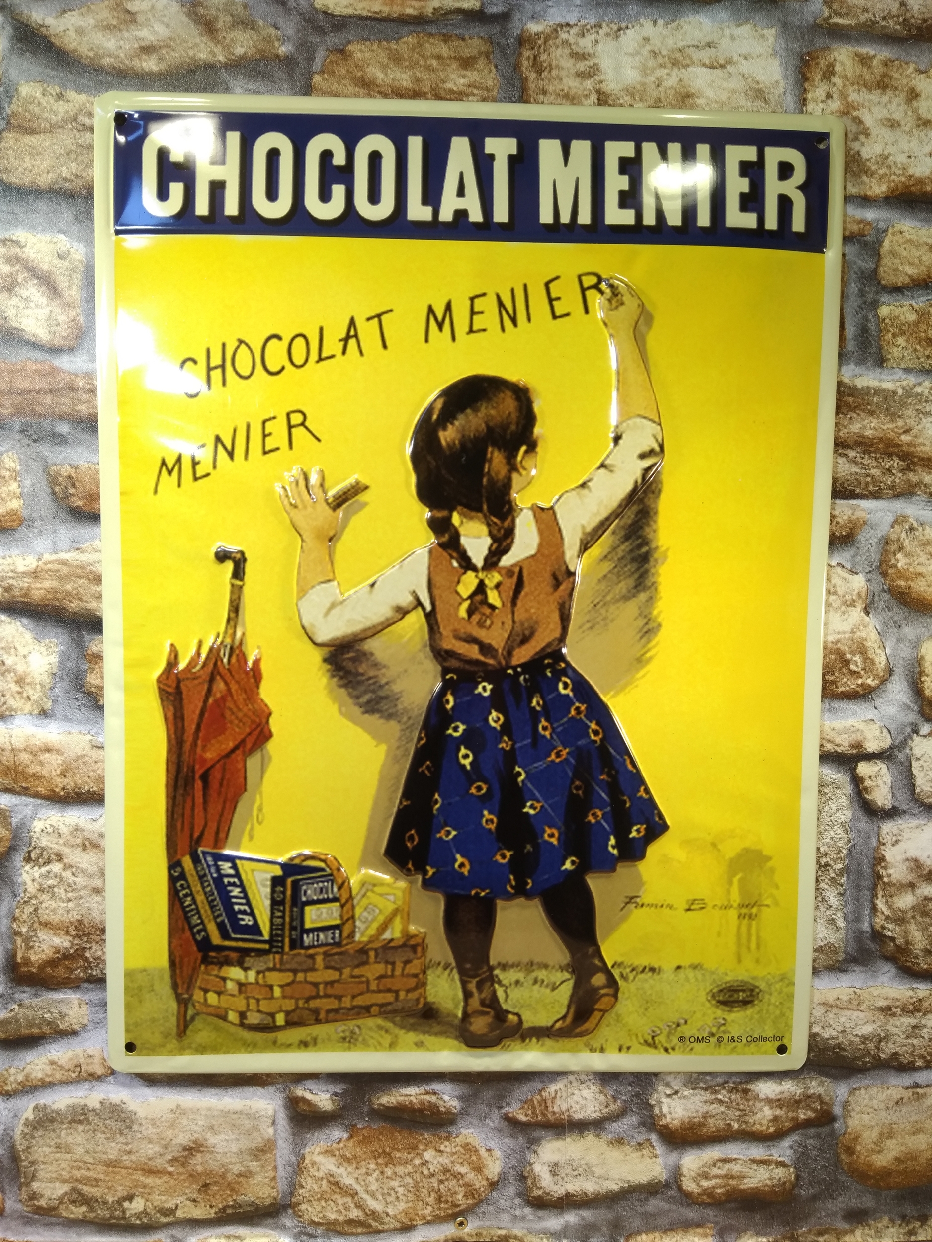 plaque métal déco publicitaire chocolat menier