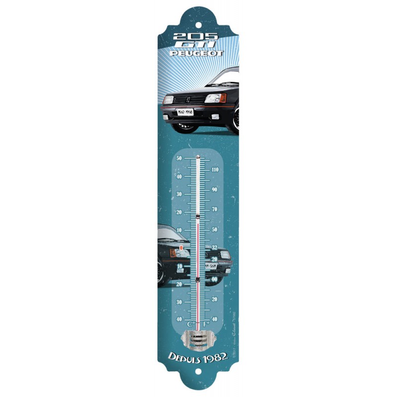 Thermomètre métal Peugeot 205 GTI