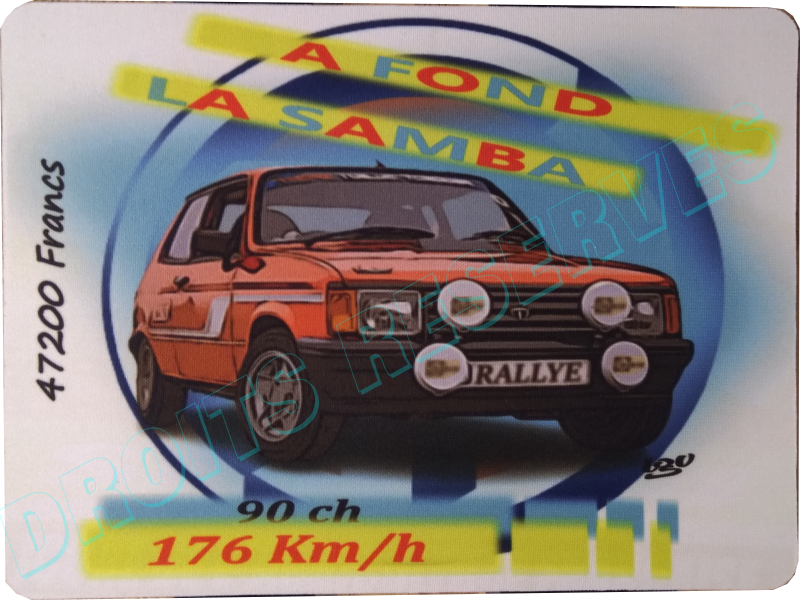 Tapis de souris Samba Talbot rallye