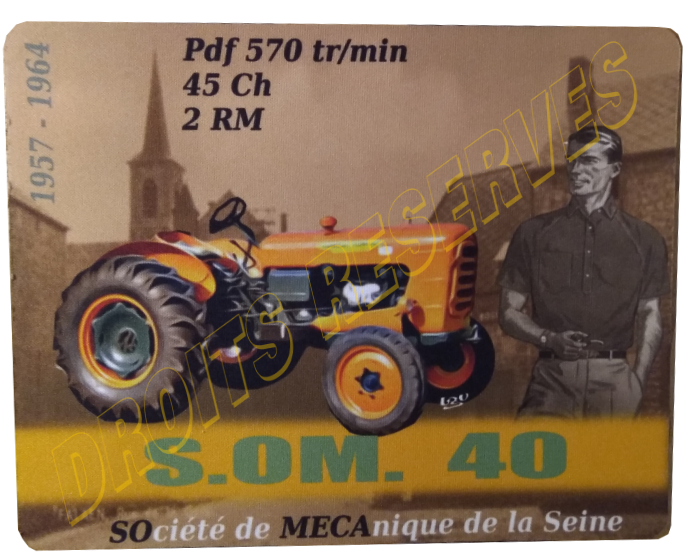 Tapis de souris tracteur Someca Som40
