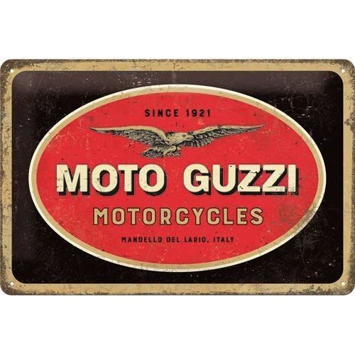 plaque en metal 20 x 30 cm moto guzzi vintage